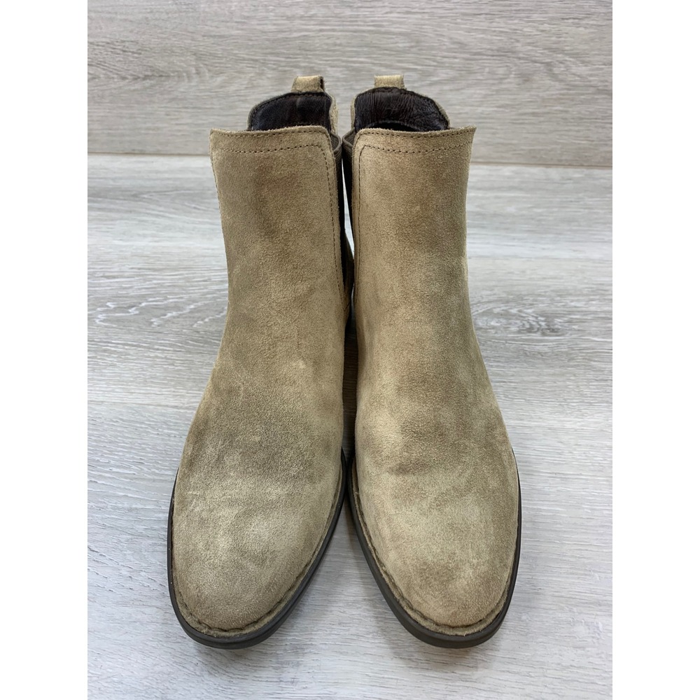 Born Suede Chelsea Boots Taupe Ankle Booties Women's 9.5 Comfort Shoes - Picture 2 of 12